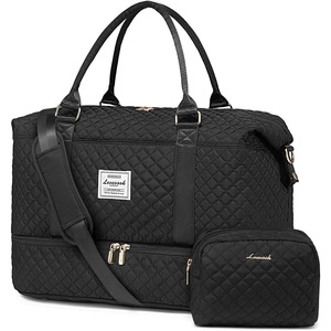 image:imageLOVEVOOK Travel Duffle BagWeekender Bags for Women with Shoe CompartmentCarry on Overnight Bag with Toiletry BagGym Duffel Bag with Wet Pocket Hospital Bags for Labor and DeliveryBlack