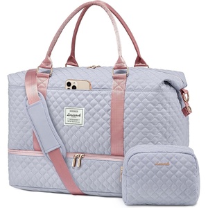 image:imageLOVEVOOK Travel Duffle BagWeekender Bags for Women with Shoe CompartmentCarry on Overnight Bag with Toiletry BagGym Duffel Bag with Wet Pocket Hospital Bags for Labor and DeliverySilver Grey