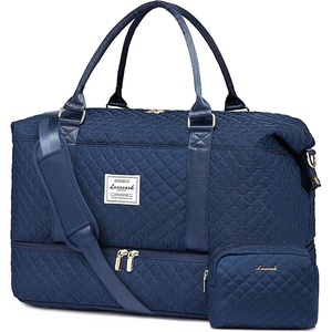 image:imageLOVEVOOK Travel Duffle BagWeekender Bags for Women with Shoe CompartmentCarry on Overnight Bag with Toiletry BagGym Duffel Bag with Wet Pocket Hospital Bags for Labor and DeliveryBlueL