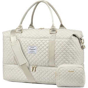 image:imageLOVEVOOK Travel Duffle BagWeekender Bags for Women with Shoe CompartmentCarry on Overnight Bag with Toiletry BagGym Duffel Bag with Wet Pocket Hospital Bags for Labor and DeliveryBeigeL