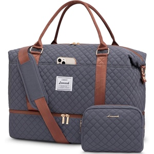 image:imageLOVEVOOK Travel Duffle BagWeekender Bags for Women with Shoe CompartmentCarry on Overnight Bag with Toiletry BagGym Duffel Bag with Wet Pocket Hospital Bags for Labor and DeliveryGreyBrown