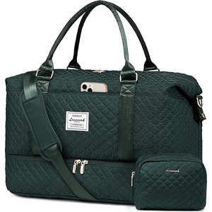 image:imageLOVEVOOK Travel Duffle BagWeekender Bags for Women with Shoe CompartmentCarry on Overnight Bag with Toiletry BagGym Duffel Bag with Wet Pocket Hospital Bags for Labor and DeliveryDark GreenL