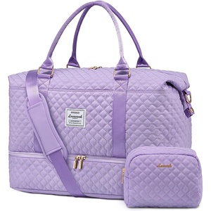 image:imageLOVEVOOK Travel Duffle BagWeekender Bags for Women with Shoe CompartmentCarry on Overnight Bag with Toiletry BagGym Duffel Bag with Wet Pocket Hospital Bags for Labor and DeliveryPurplea