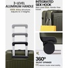 image:imageLOVEVOOK Carry On Luggage 22x14x9 Airline Approved Expandable Hard Shell Suitcase with Spinner Wheels USB Charging Port amp Front Pocket PC Hardside Rolling Luggage with TSA Lock for TravelBeigeBlackGreen