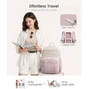 image:imageLOVEVOOK College Laptop Backpack for Women Work Computer Travel Backpack  Giant Tumbler Holder 156Inch Backpack with Laptop Compartment Padded Panel Chest BuckleCommuter Teacher Purse Bag BlackBeige  Light Pink