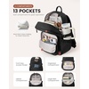 image:imageLOVEVOOK College Laptop Backpack for Women Work Computer Travel Backpack  Giant Tumbler Holder 156Inch Backpack with Laptop Compartment Padded Panel Chest BuckleCommuter Teacher Purse Bag BlackBeige  Green  Black