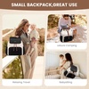 image:imageLOVEVOOK Diaper Bag Backpack Small Baby Bag Cute Baby Diaper Bag Stylish WaterResistant Travel Baby Bag for Mom Baby Backpack with Changing Pad Stroller Straps Black BeigeBlack Beige