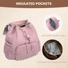 image:imageLOVEVOOK Diaper Bag Backpack Small Baby Bag Cute Baby Diaper Bag Stylish WaterResistant Travel Baby Bag for Mom Baby Backpack with Changing Pad Stroller Straps Black BeigePink