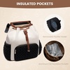 image:imageLOVEVOOK Diaper Bag Backpack Small Baby Bag Cute Baby Diaper Bag Stylish WaterResistant Travel Baby Bag for Mom Baby Backpack with Changing Pad Stroller Straps Black BeigeBlack Beige