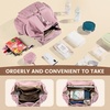 image:imageLOVEVOOK Diaper Bag Backpack Small Baby Bag Cute Baby Diaper Bag Stylish WaterResistant Travel Baby Bag for Mom Baby Backpack with Changing Pad Stroller Straps Black BeigePink