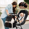 image:imageLOVEVOOK Diaper Bag Backpack Small Baby Bag Cute Baby Diaper Bag Stylish WaterResistant Travel Baby Bag for Mom Baby Backpack with Changing Pad Stroller Straps Black BeigeBlack Beige