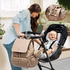 image:imageLOVEVOOK Diaper Bag Backpack Small Baby Bag Cute Baby Diaper Bag Stylish WaterResistant Travel Baby Bag for Mom Baby Backpack with Changing Pad Stroller Straps Black BeigeNude