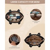 image:imageLOVEVOOK Diaper Bag Tote 156 Inch Puffer Diaper Bag Waterproof Travel Diaper Tote with Changing Pad Pacifier CaseBlack