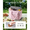 image:imageLOVEVOOK Insulated Lunch Bag Women Puffer Adult Large Lunch Box for Work  Wide Opening Large Lunch Tote Giant Tumbler Holder Leakproof Cooler Bag For College Picnic Beach Family Shoulder StrapPurple