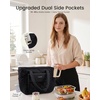 image:imageLOVEVOOK Insulated Lunch Bag Women Puffer Adult Large Lunch Box for Work  Wide Opening Large Lunch Tote Giant Tumbler Holder Leakproof Cooler Bag For College Picnic Beach Family Shoulder StrapBlack