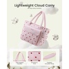 image:imageLOVEVOOK Insulated Lunch Bag Women Puffer Adult Large Lunch Box for Work  Wide Opening Large Lunch Tote Giant Tumbler Holder Leakproof Cooler Bag For College Picnic Beach Family Shoulder StrapPink Strawberry Print