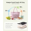 image:imageLOVEVOOK Insulated Lunch Bag Women Puffer Adult Large Lunch Box for Work  Wide Opening Large Lunch Tote Giant Tumbler Holder Leakproof Cooler Bag For College Picnic Beach Family Shoulder StrapPink Strawberry Print