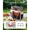 image:imageLOVEVOOK Insulated Lunch Bag Women Puffer Adult Large Lunch Box for Work  Wide Opening Large Lunch Tote Giant Tumbler Holder Leakproof Cooler Bag For College Picnic Beach Family Shoulder StrapLeopard Print