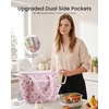 image:imageLOVEVOOK Insulated Lunch Bag Women Puffer Adult Large Lunch Box for Work  Wide Opening Large Lunch Tote Giant Tumbler Holder Leakproof Cooler Bag For College Picnic Beach Family Shoulder StrapPink Strawberry Print