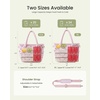image:imageLOVEVOOK Insulated Lunch Bag Women Puffer Adult Large Lunch Box for Work  Wide Opening Large Lunch Tote Giant Tumbler Holder Leakproof Cooler Bag For College Picnic Beach Family Shoulder StrapPink Strawberry Print