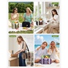 image:imageLOVEVOOK Insulated Lunch Bag Women Puffer Adult Lunch Box for Women Black  Wide Opening Large Loncheras Para Mujer with Cup HolderStrawberry CharmLeakproof Cooler Bag for Teacher Picnic Beach TravelBeige Black Brown