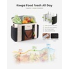 image:imageLOVEVOOK Insulated Lunch Bag Women Puffer Adult Lunch Box for Women Black  Wide Opening Large Loncheras Para Mujer with Cup HolderStrawberry CharmLeakproof Cooler Bag for Teacher Picnic Beach TravelBeige Black Brown