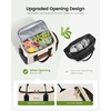 image:imageLOVEVOOK Insulated Lunch Bag Women Puffer Adult Lunch Box for Women Black  Wide Opening Large Loncheras Para Mujer with Cup HolderStrawberry CharmLeakproof Cooler Bag for Teacher Picnic Beach TravelBeige Black Brown