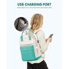 image:imageLOVEVOOK Laptop Backpack for Women 156 Inch Laptop Bag with USB Port Fashion Waterproof Backpacks Teacher Nurse Stylish Travel Bags Vintage Daypacks Bookbag for College School WorkLight Green  Beige