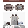 image:imageLOVEVOOK Laptop Backpack for Women 156 Inch Laptop Bag with USB Port Fashion Waterproof Backpacks Teacher Nurse Stylish Travel Bags Vintage Daypacks Bookbag for College School WorkApricot  Coffee