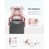 image:imageLOVEVOOK Laptop Backpack for Women 156 Inch Laptop Bag with USB Port Fashion Waterproof Backpacks Teacher Nurse Stylish Travel Bags Vintage Daypacks Bookbag for College School WorkGrey  Pink