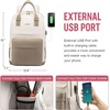 image:imageLOVEVOOK Laptop Backpack for Women 156 Inch Laptop Bag with USB Port Fashion Waterproof Backpacks Teacher Nurse Stylish Travel Bags Vintage Daypacks Bookbag for College School WorkKhaki  Pinkish Beige