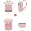 image:imageLOVEVOOK Laptop Backpack for Women 156 Inch Laptop Bag with USB Port Fashion Waterproof Backpacks Teacher Nurse Stylish Travel Bags Vintage Daypacks Bookbag for College School WorkGrey  Pink