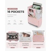 image:imageLOVEVOOK Laptop Backpack for Women 156 Inch Laptop Bag with USB Port Fashion Waterproof Backpacks Teacher Nurse Stylish Travel Bags Vintage Daypacks Bookbag for College School WorkGrey  Pink