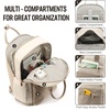 image:imageLOVEVOOK Laptop Backpack for Women 156 Inch Laptop Bag with USB Port Fashion Waterproof Backpacks Teacher Nurse Stylish Travel Bags Vintage Daypacks Bookbag for College School WorkKhaki  Pinkish Beige