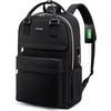 image:imageLOVEVOOK Laptop Backpack for Women 156 Inch Laptop Bag with USB Port Fashion Waterproof Backpacks Teacher Nurse Stylish Travel Bags Vintage Daypacks Bookbag for College School WorkBlack