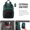 image:imageLOVEVOOK Laptop Backpack for Women 156 Inch Laptop Bag with USB Port Fashion Waterproof Backpacks Teacher Nurse Stylish Travel Bags Vintage Daypacks Bookbag for College School WorkBlack  Green