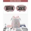 image:imageLOVEVOOK Laptop Backpack for Women 156 Inch Laptop Bag with USB Port Fashion Waterproof Backpacks Teacher Nurse Stylish Travel Bags Vintage Daypacks Bookbag for College School WorkGrey  Pink
