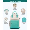 image:imageLOVEVOOK Laptop Backpack for Women 156 Inch Laptop Bag with USB Port Fashion Waterproof Backpacks Teacher Nurse Stylish Travel Bags Vintage Daypacks Bookbag for College School WorkLight Green  Beige