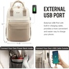 image:imageLOVEVOOK Laptop Backpack for Women 156 Inch Laptop Bag with USB Port Fashion Waterproof Backpacks Teacher Nurse Stylish Travel Bags Vintage Daypacks Bookbag for College School WorkKhaki  Pinkish Beige