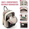 image:imageLOVEVOOK Laptop Backpack for Women 156 Inch Laptop Bag with USB Port Fashion Waterproof Backpacks Teacher Nurse Stylish Travel Bags Vintage Daypacks Bookbag for College School WorkBlack  Beige