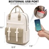 image:imageLOVEVOOK Laptop Backpack for Women 156 Inch Laptop Bag with USB Port Fashion Waterproof Backpacks Teacher Nurse Stylish Travel Bags Vintage Daypacks Bookbag for College School WorkZkhaki  Pinkish Beige