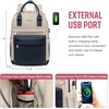image:imageLOVEVOOK Laptop Backpack for Women 156 Inch Laptop Bag with USB Port Fashion Waterproof Backpacks Teacher Nurse Stylish Travel Bags Vintage Daypacks Bookbag for College School WorkNavy  Dark Apricot