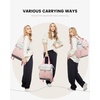 image:imageLOVEVOOK Laptop Backpack for Women 156 Inch Laptop Bag with USB Port Fashion Waterproof Backpacks Teacher Nurse Stylish Travel Bags Vintage Daypacks Bookbag for College School WorkGrey  Pink