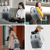 image:imageLOVEVOOK Laptop Backpack for Women 156 Inch Laptop Bag with USB Port Fashion Waterproof Backpacks Teacher Nurse Stylish Travel Bags Vintage Daypacks Bookbag for College School WorkDark Grey  Light Grey