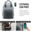 image:imageLOVEVOOK Laptop Backpack for Women 156 Inch Laptop Bag with USB Port Fashion Waterproof Backpacks Teacher Nurse Stylish Travel Bags Vintage Daypacks Bookbag for College School WorkDark Grey  Light Grey