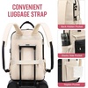 image:imageLOVEVOOK Laptop Backpack for Women 156 Inch Laptop Bag with USB Port Fashion Waterproof Backpacks Teacher Nurse Stylish Travel Bags Vintage Daypacks Bookbag for College School WorkBlack  Beige