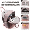 image:imageLOVEVOOK Laptop Backpack for Women 156 Inch Laptop Bag with USB Port Fashion Waterproof Backpacks Teacher Nurse Stylish Travel Bags Vintage Daypacks Bookbag for College School WorkPink  Grey