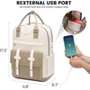 image:imageLOVEVOOK Laptop Backpack for Women 156 Inch Laptop Bag with USB Port Fashion Waterproof Backpacks Teacher Nurse Stylish Travel Bags Vintage Daypacks Bookbag for College School WorkZkhaki  Pinkish Beige
