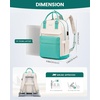 image:imageLOVEVOOK Laptop Backpack for Women 156 Inch Laptop Bag with USB Port Fashion Waterproof Backpacks Teacher Nurse Stylish Travel Bags Vintage Daypacks Bookbag for College School WorkLight Green  Beige