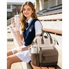 image:imageLOVEVOOK Laptop Backpack for Women 156 Inch Work Business Backpacks Purse With Large Capacity Waterproof Nurse Bag College Bookbag for School Waterproof Casual Daypack for TravelGraybrownpink